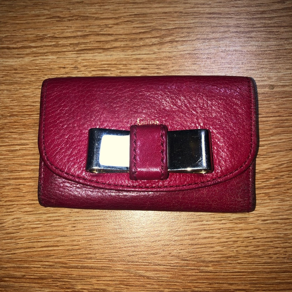 Chloé Pink Ribbon Motif 100% Authentic 6 Key Case